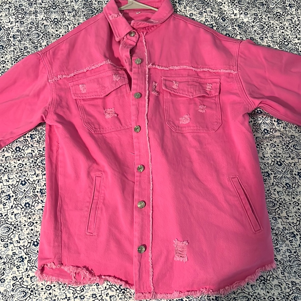 Pink Denim Jacket